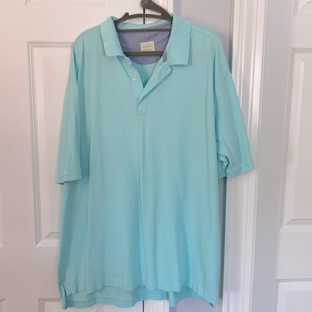 J. Hilburn polo teal Mens size XXL